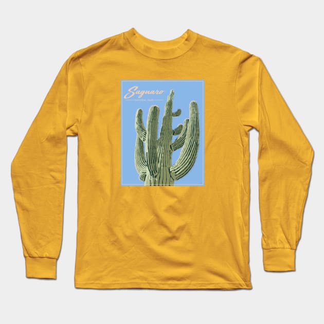 Saguaro National Forest Poster Long Sleeve T-Shirt by OBSUART